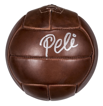 Pele Signed 1958 Replica Soccer Ball (PSA/DNA)